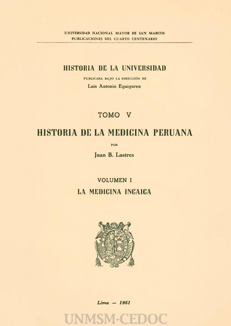 Historia de la medicina peruana