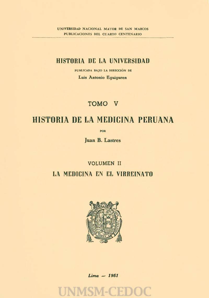 Historia de la medicina peruana