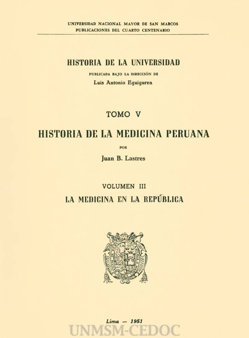 Historia de la medicina peruana