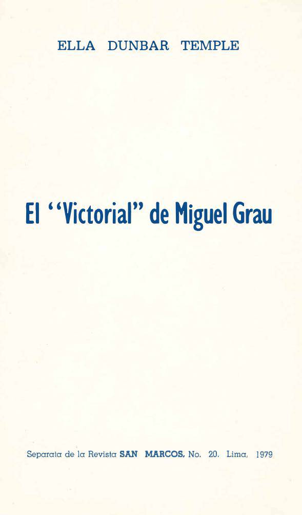 El "victorial" de Miguel Grau