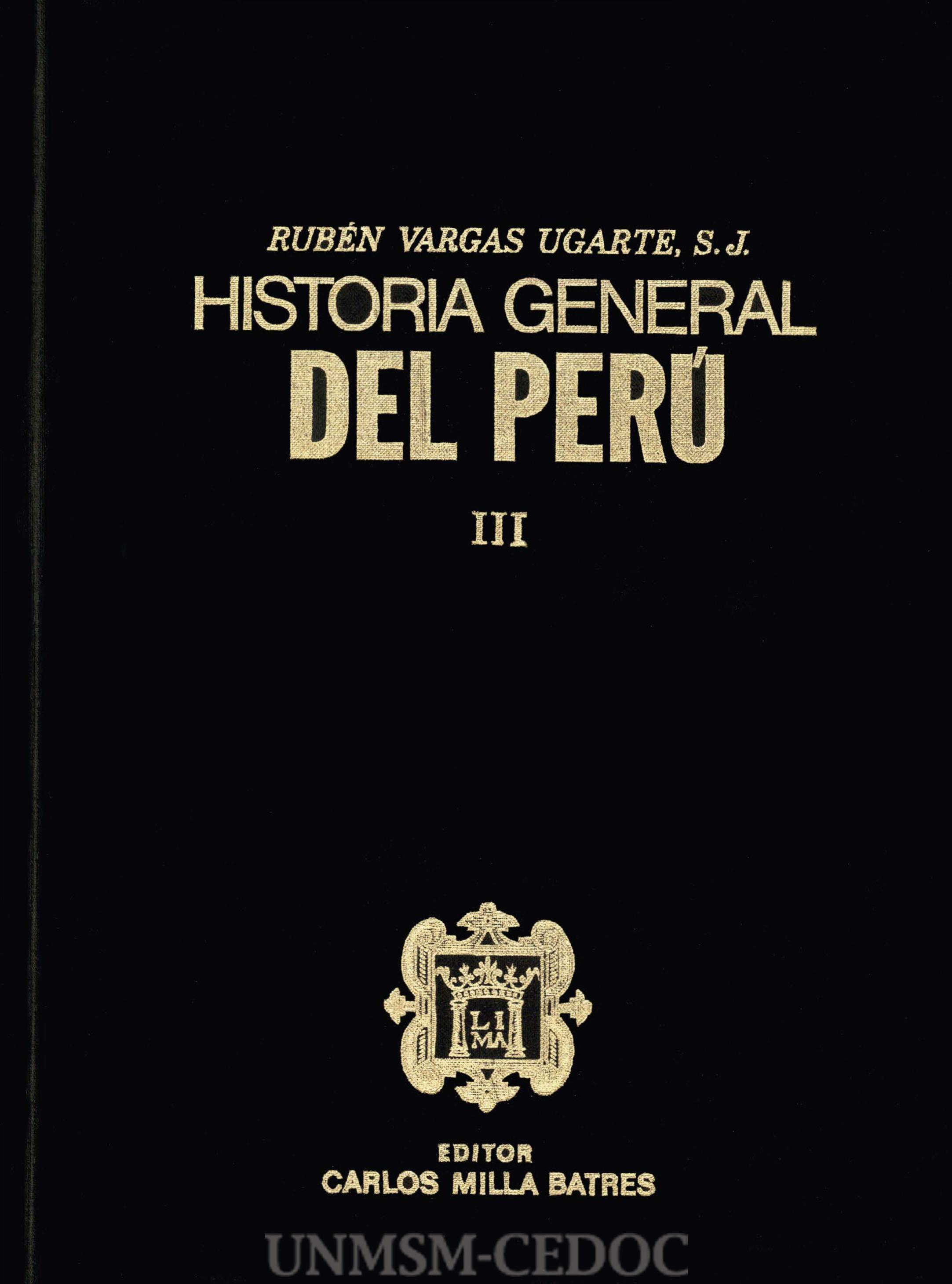 Historia general del Perú III